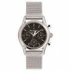 Trussardi T-light 39mm multi black dial ss mesh
