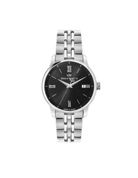 Philip Watch Anniversary 40mm 3h black dial br ss