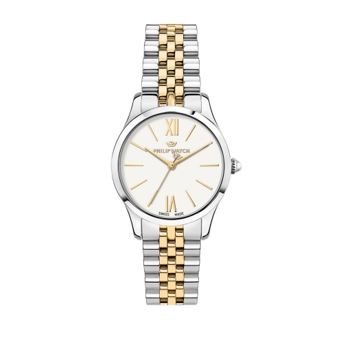 Philip Watch Grace 32mm 3h white silver dial br...