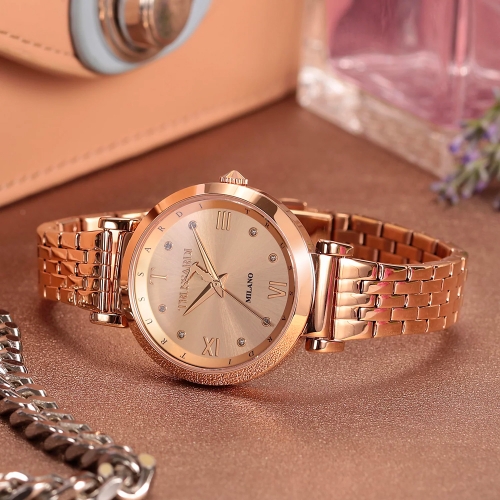 Trussardi T-twelve 34mm 3h rose gold dial br rg