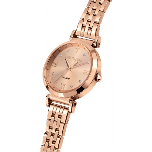 Trussardi T-twelve 34mm 3h rose gold dial br rg