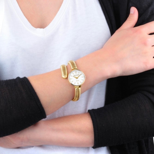 Trussardi T-lissom 28mm 2h white dial yg br