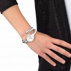 Trussardi T-lissom 28mm 2h white dial ss br