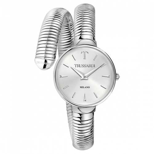Trussardi T-lissom 28mm 2h silver dial ss br