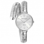 Trussardi T-lissom 28mm 2h silver dial ss br