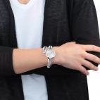 Trussardi T-lissom 28mm 2h silver dial ss br