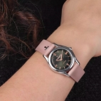 Trussardi T-light 32mm 2h green dial pink st