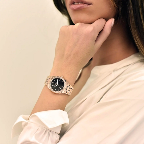 Morellato Ego 33mm 3h black dial br rg