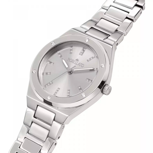 Morellato Ego 33mm 3h white silver dial br ss