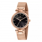 Morellato Shine 30mm 3h black dial mesh br rg femminile