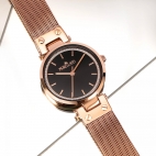 Morellato Shine 30mm 3h black dial mesh br rg femminile