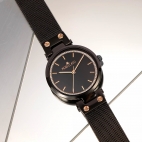 Morellato Shine 30mm 3h black dial mesh br black femminile