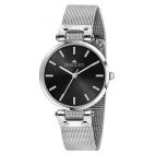 Morellato Shine 30mm 3h black dial mesh br ss femminile