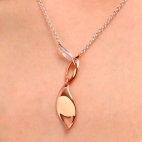 Morellato Foglia long pendant arg.925 ss & rg femminile SAKH46