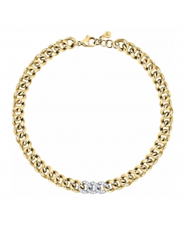 Morellato Unica pend.yg curb+3 ss pave cy lin 42cm femminile