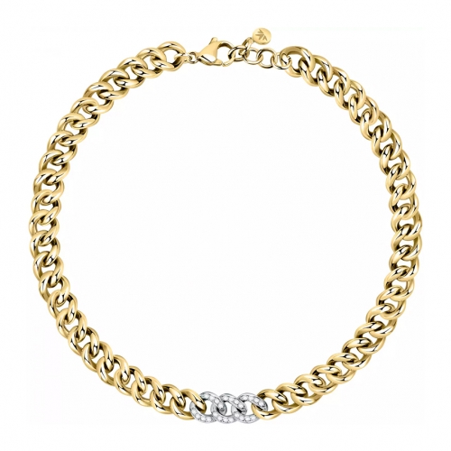 Morellato Unica pend.yg curb+3 ss pave cy lin 42cm femminile