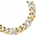 Morellato Unica br.yg curb+4 ss pave cry link 20cm femminile