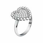 Anello MORELLATO donna Dolcevita acciaio cuore pavé