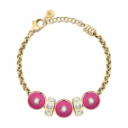 Bracciale Morellato Drops dorato 5 beads - 16/19 cm