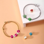 Bracciale Morellato Drops dorato 5 beads - 16/19 cm