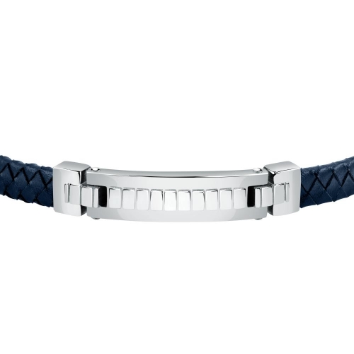Bracciale Morellato Moody pelle blu - 22 cm