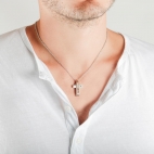 Sector Gioielli Spirit pendant ss+rg blk cr 450+50mm uomo SZQ10
