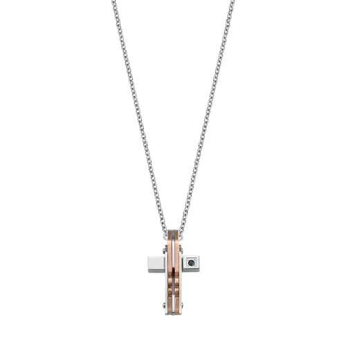 Sector Gioielli Spirit pendant ss+rg blk cr 450+50mm uomo SZQ10