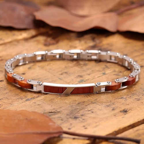 Bracciale SECTOR uomo Wood acciaio / legno