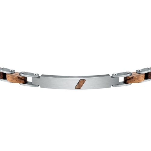 Bracciale SECTOR uomo Wood acciaio / zebra