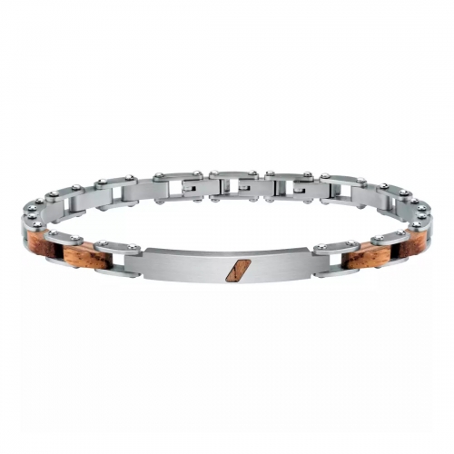 Bracciale SECTOR uomo Wood acciaio / zebra