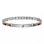 Bracciale SECTOR uomo Wood acciaio / zebra