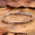 Bracciale SECTOR uomo Wood acciaio / zebra