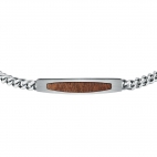 Bracciale SECTOR uomo  Wood legno e acciaio - 22 cm