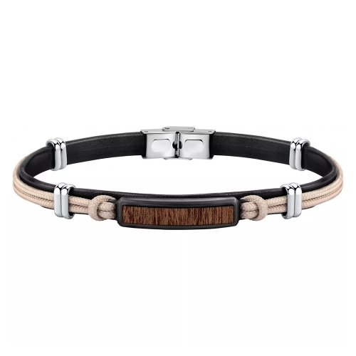 Bracciale SECTOR uomo Wood string beige - 22 cm