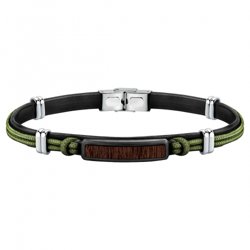 Bracciale SECTOR Wood string verde - 22 cm