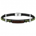 Bracciale SECTOR Wood string verde - 22 cm