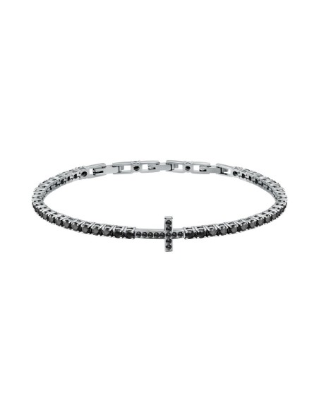 Bracciale MORELLATO uomo Tennis argento 925 / pietre nere
