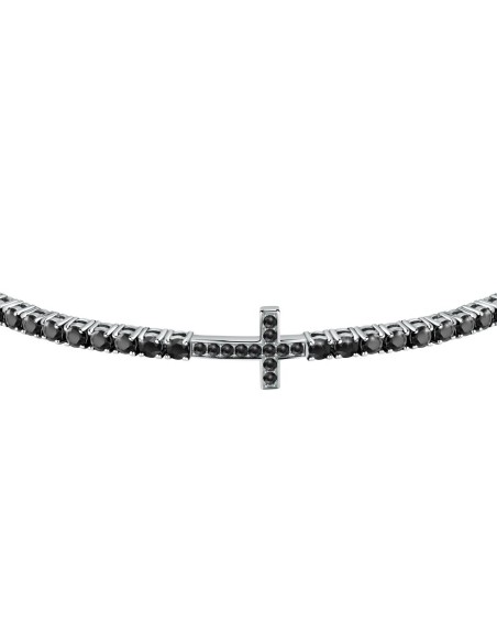 Bracciale MORELLATO uomo Tennis argento 925 / pietre nere