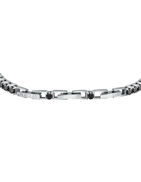 Bracciale MORELLATO uomo Tennis argento 925 / pietre nere