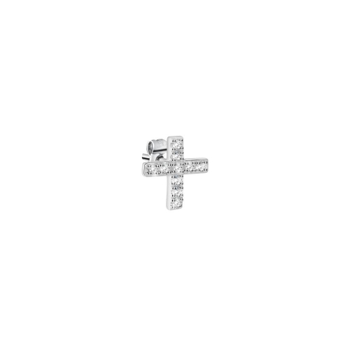 La Petite Story Stud earrings ss cross with crystals