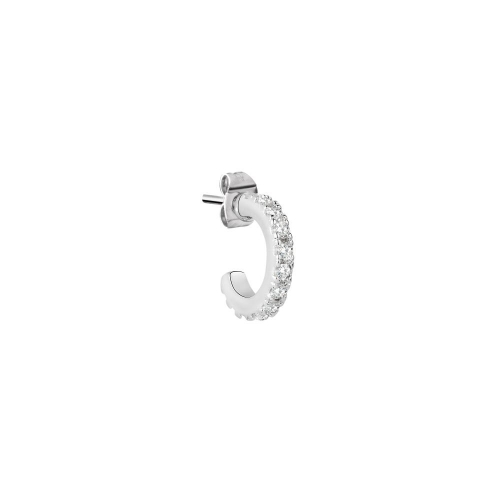 La Petite Story Hoop earrings ss small with crystals