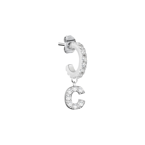 La Petite Story Hoop earrings ss letter c
