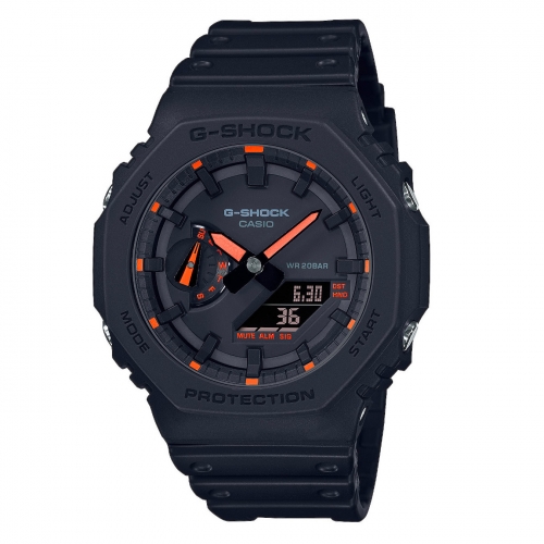 Orologio CASIO uomo G-Shock analogico digitale nero / arancione