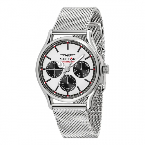Sector 660 43mm mult silver dial mesh band ss uomo R3253517008