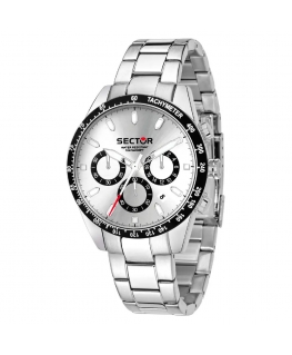 Sector 245 41mm chr white dial ss br