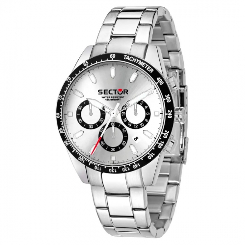 Sector 245 41mm chr white dial ss br