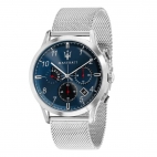 Orologio Maserati Ricordo crono mesh / blu - 42 mm