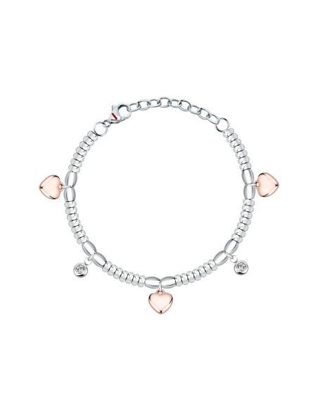 Bracciale SECTOR donna Emotion acciaio / cuori oro rosa