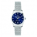 Philip Watch Grace 32mm 3h blue dial w/diam br ss donna