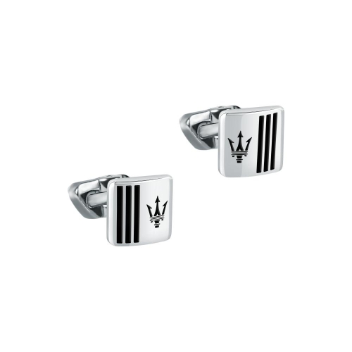 Maserati Maserati j cufflinks ss&black enamel